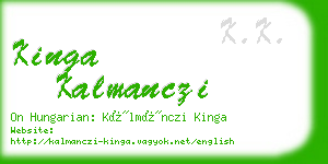 kinga kalmanczi business card